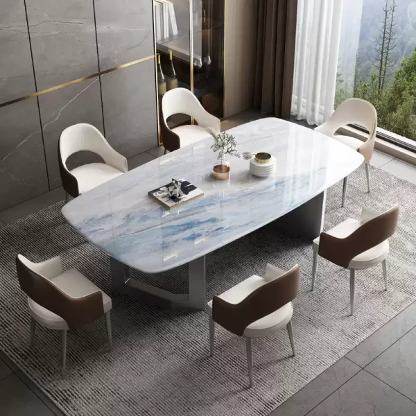 HB-F01-Fendi Marble Dining Table - Image 3