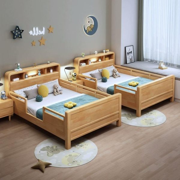 Solid Wood Beds for Export | Customizable Options-HB-2117 - Image 4