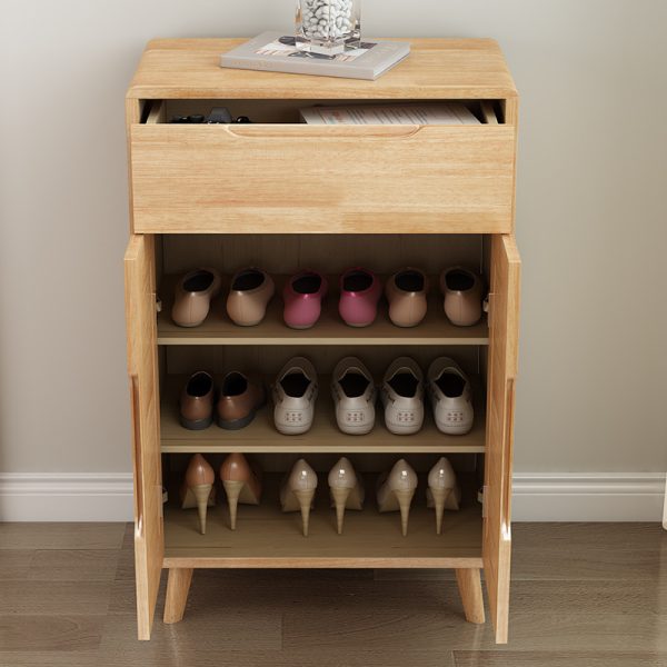 HB-050-Wooden shoe cabinet with storage - Image 2