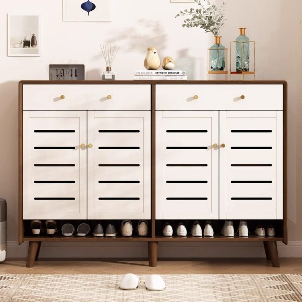 HB-5502-Wooden shoe cabinet with storage - Image 3