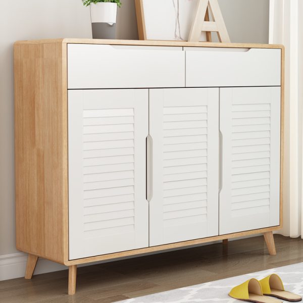 HB-050-Wooden shoe cabinet with storage - Image 3