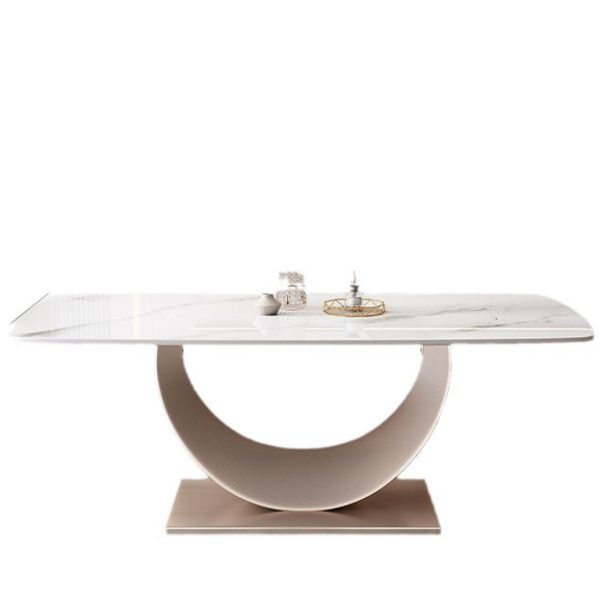 HB-508-Moon-shaped rectangular table (bearded style)