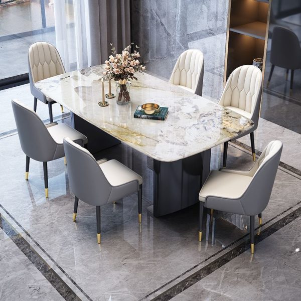 HB-505-Horseshoe-foot dining table - Image 2