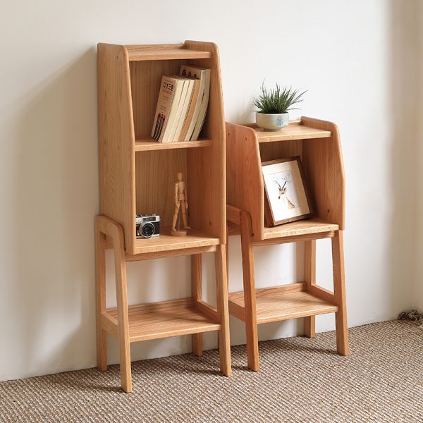 North American Art Style Red Oak Storage Rack