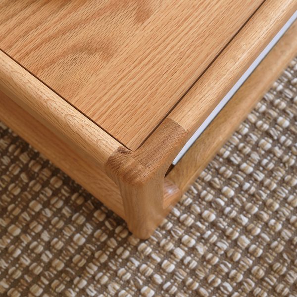 Modern Red Oak Side Table - North American Craftsmanship