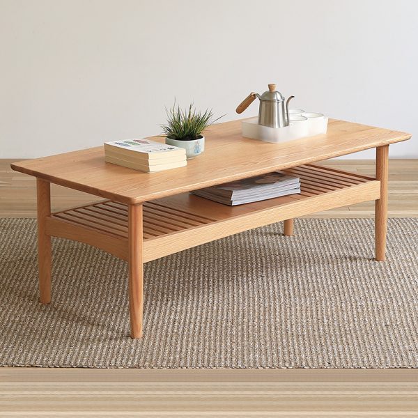 Contemporary Red Oak Coffee Table - Wholesale Supply