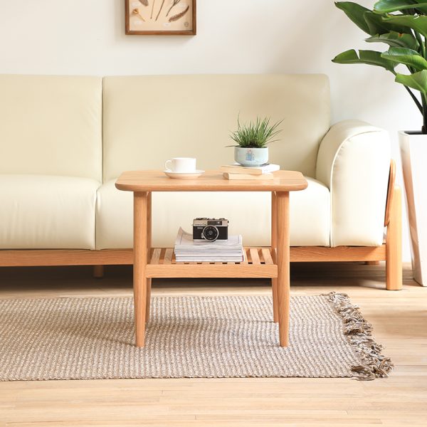 Modern Red Oak Coffee Table - North American Craftsmanship