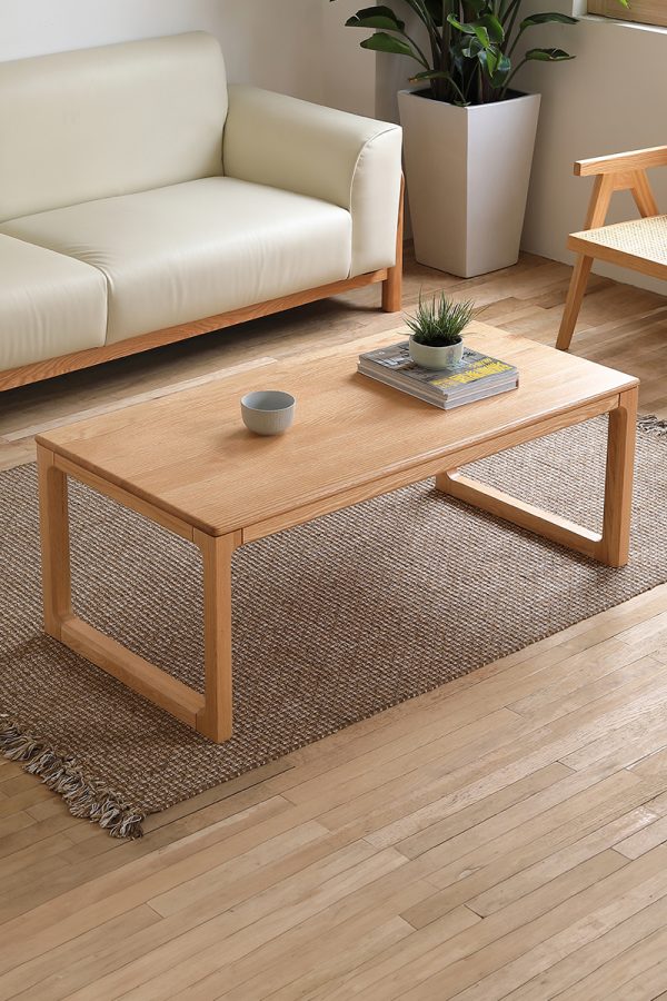 Scandi-Inspired Red Oak Coffee Table