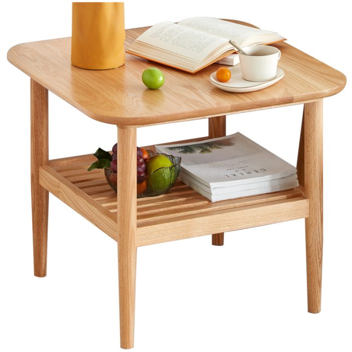 Modern Red Oak Coffee Table - North American Craftsmanship
