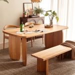 Rustic Farmhouse Wooden Table – Durable & Family-Friendly Centerpiece