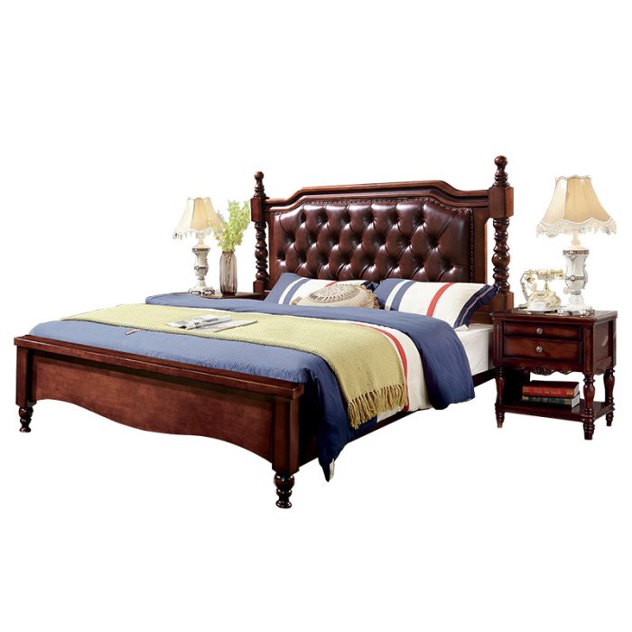 Upholstered Solid Wood Bed