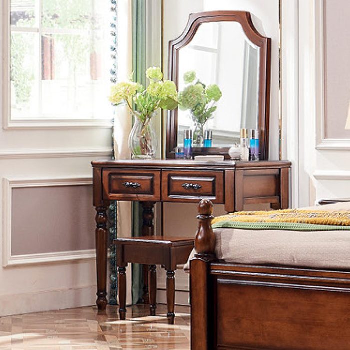 Upholstered Solid Wood Bed