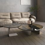Modern Luxury Tempered Glass Coffee Table - Artistic Design & Premium Quality