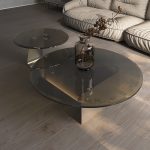 Modern Luxury Tempered Glass Coffee Table - Artistic Design & Premium Quality