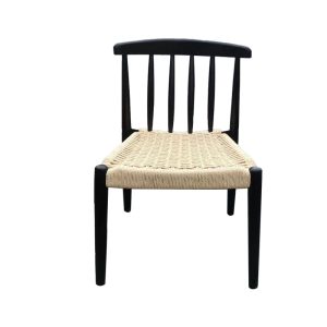 Wabi-Sabi Style Black Ash Wood Dining Chair