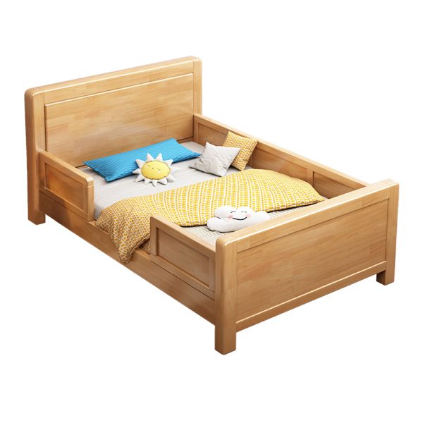 Designed with rounded edges and breathable slatted construction, this safety-certified bed combines Montessori principles with Scandinavian aesthetics for worry-free independence.