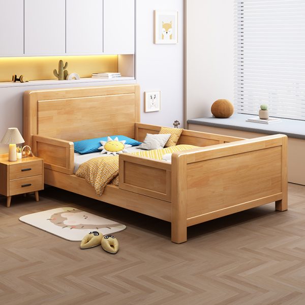 Designed with rounded edges and breathable slatted construction, this safety-certified bed combines Montessori principles with Scandinavian aesthetics for worry-free independence.