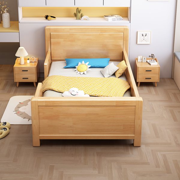 Designed with rounded edges and breathable slatted construction, this safety-certified bed combines Montessori principles with Scandinavian aesthetics for worry-free independence.