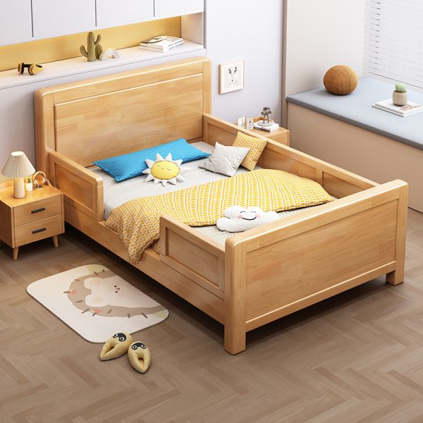 Designed with rounded edges and breathable slatted construction, this safety-certified bed combines Montessori principles with Scandinavian aesthetics for worry-free independence.