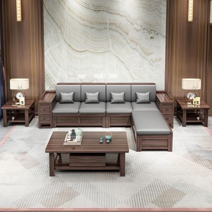 Chinese-inspired Sofa and Table Set for Wholesale Distribution