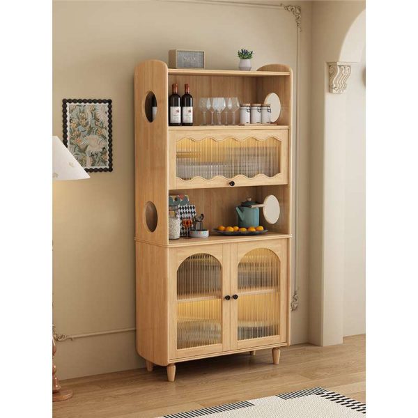 Contemporary Mid-Century Solid Wood Sideboard