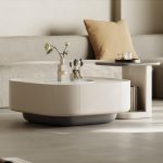 Contemporary Nordic Coffee Table with Stone Top for Distributors