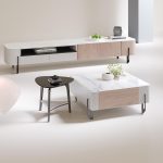 Contemporary Nordic Glass Coffee Table and TV Cabinet Set for Distributors