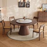 Contemporary Scandinavian Solid Wood Dining Table for Wholesale
