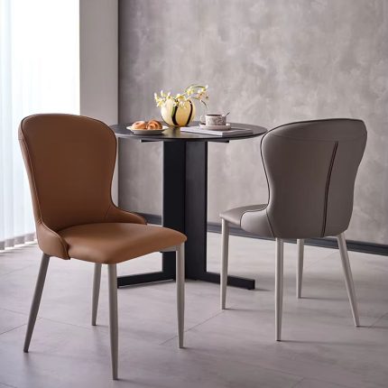 Contemporary Soft Upholstered Dining Chair in Scandinavian Style