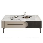 Contemporary TV Cabinet and Coffee Table with Stone Top