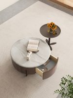 Crafted Glass Coffee Table and TV Cabinet in Nordic Design