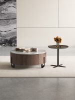 Crafted Glass Coffee Table and TV Cabinet in Nordic Design