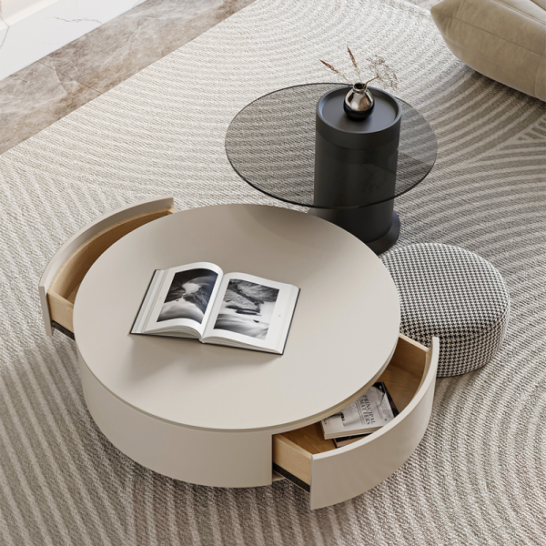 Cream Style Small House Premium Feeling Coffee Table Table