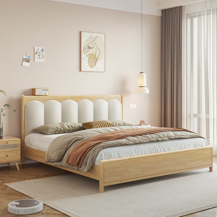 solid wood bed