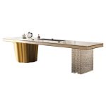 Luxury stone coffee tables redefine modern elegance.