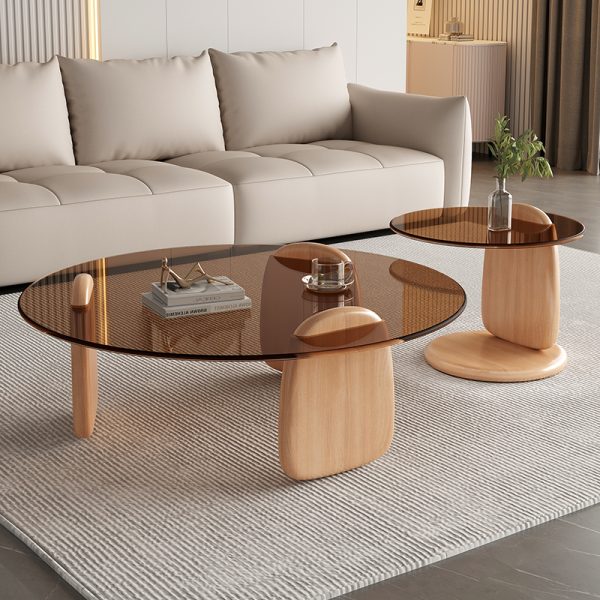 Solid Teak Wood Coffee Table with Hidden Storage – Versatile & Space-Smart