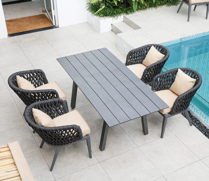 Create an outdoor oasis with versatile dining solutions.