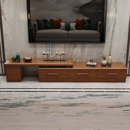 Durable Solid Wood TV Cabinet for Commercial Use