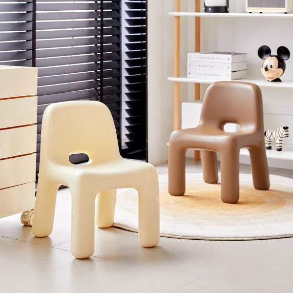 Low-profile PE toddler chair with seamless injection molding and UV protection, eco-friendly and recyclable.