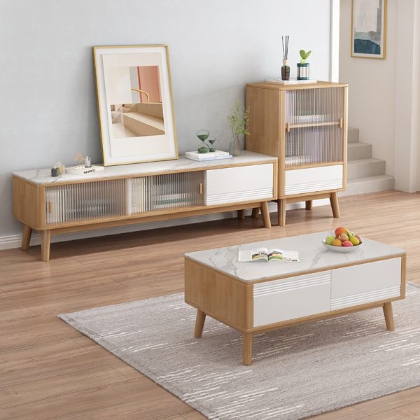 Eco-Friendly Nordic Coffee Table and TV Stand