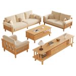 Eco-Friendly Nordic Solid Wood Sofa for Modern Homes