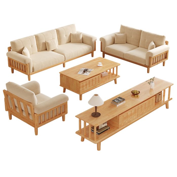 Eco-Friendly Nordic Solid Wood Sofa for Modern Homes