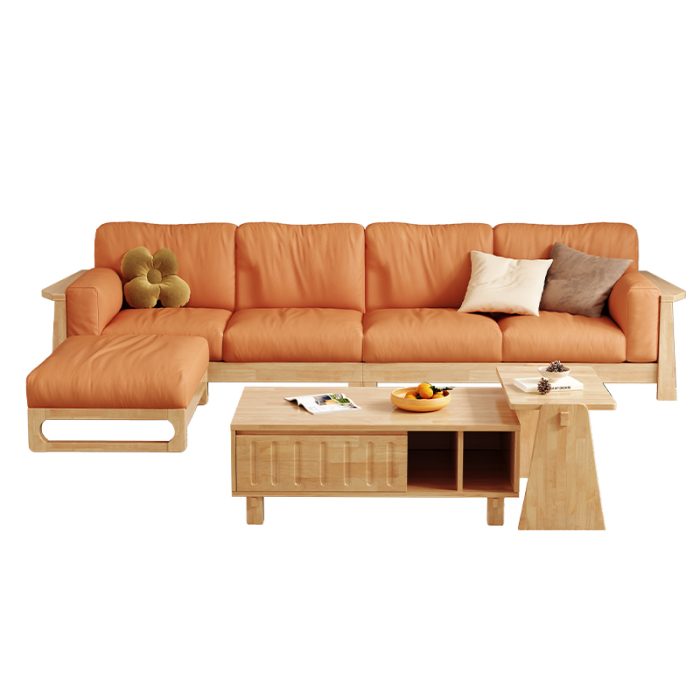Eco-Friendly Nordic Solid Wood Sofa for Modern Homes