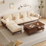 Eco-Friendly Nordic Solid Wood Sofa for Modern Homes