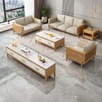 Eco-Friendly Nordic Solid Wood Sofa for Modern Homes 