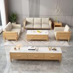 Eco-Friendly Nordic Solid Wood Sofa for Modern Homes 