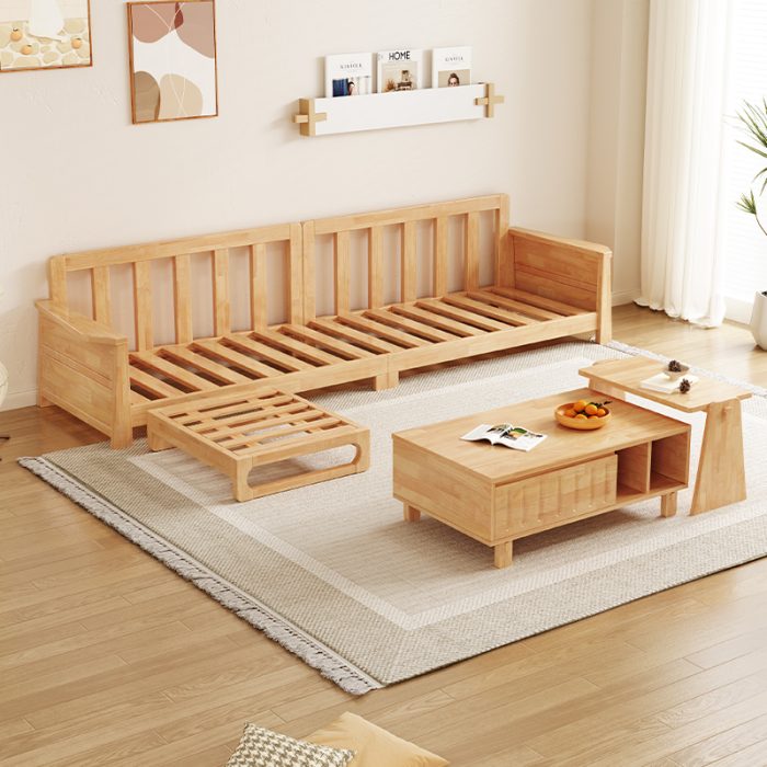 Eco-Friendly Nordic Solid Wood Sofa for Modern Homes