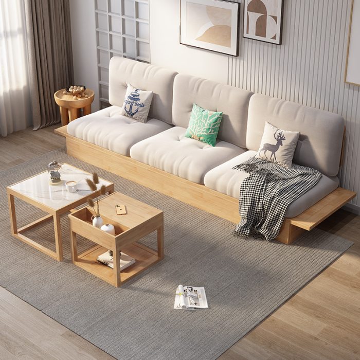 Eco-Friendly Nordic Wood Sofa