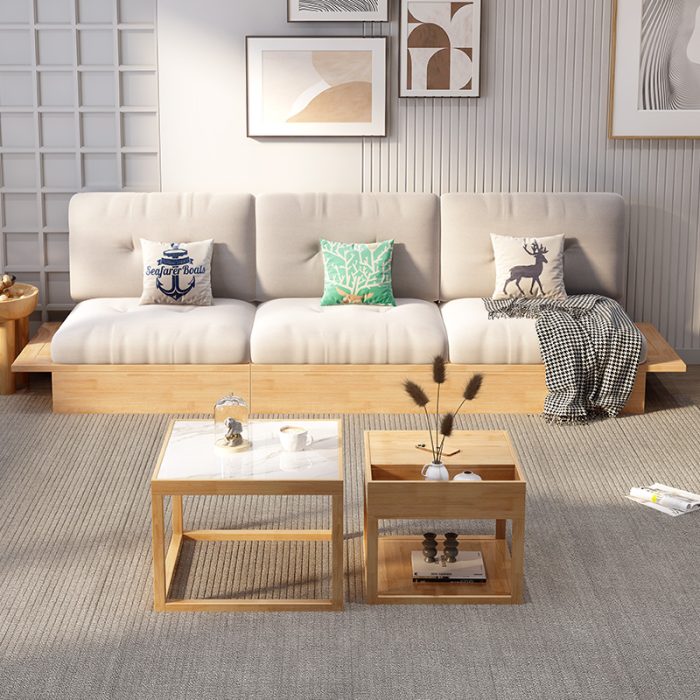 Eco-Friendly Nordic Wood Sofa