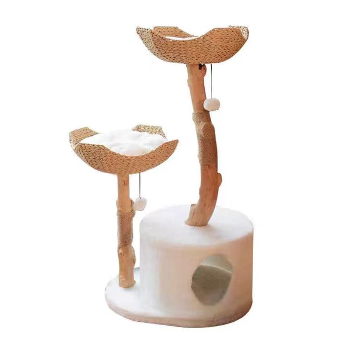 Elegant Wooden Pillar Pet Climbing Tree for Stylish Pet Spaces